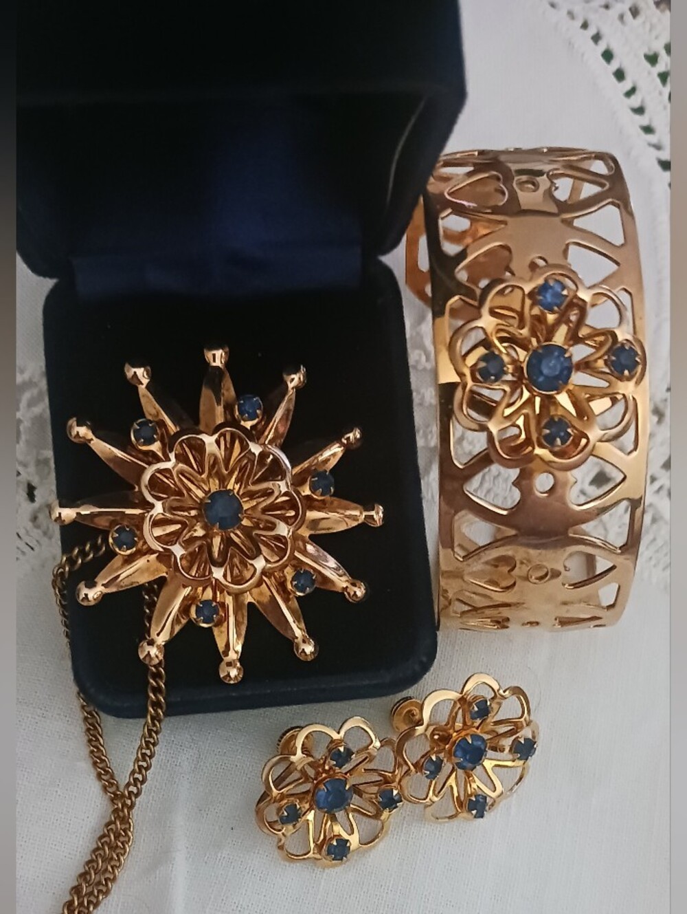 Pennino Art Nouveau Jewelry Set Earrings Signed PN